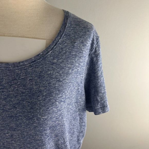 🌿4/$35🌿 MYSTYLE Blue‎ Scoop Neck Tee (L) - Picture 3 of 8